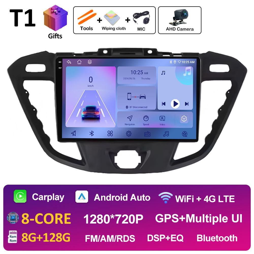 Для Ford Tourneo Custom 1 I Transit 2012 2013 2014 2015 2016 - 2021 Автомобильный мультимедийный видео радиоплеер Bluetooth DSP стерео WIFI