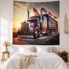 Kw Heavy Trucks Wall Decor Tapestry Art For Pet Memorial Birthdaywedding Party Backdrop Family Gift
