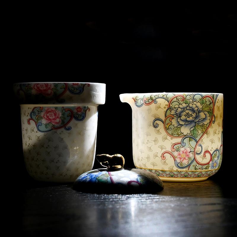 Дорожный чайный набор из жирового нефрита, набор из одного чайника и трех чашек, портативная экспресс-чашка, чайник для кемпинга на открытом воздухе, подарочная чайная чашка