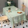 Элегантная кружевная скатерть прямоугольная, полиэстеровая французская романтическая трикотажная ткань, покрытие для стола, машинная ажурная конструкция, украшение для домашнего обеденного стола