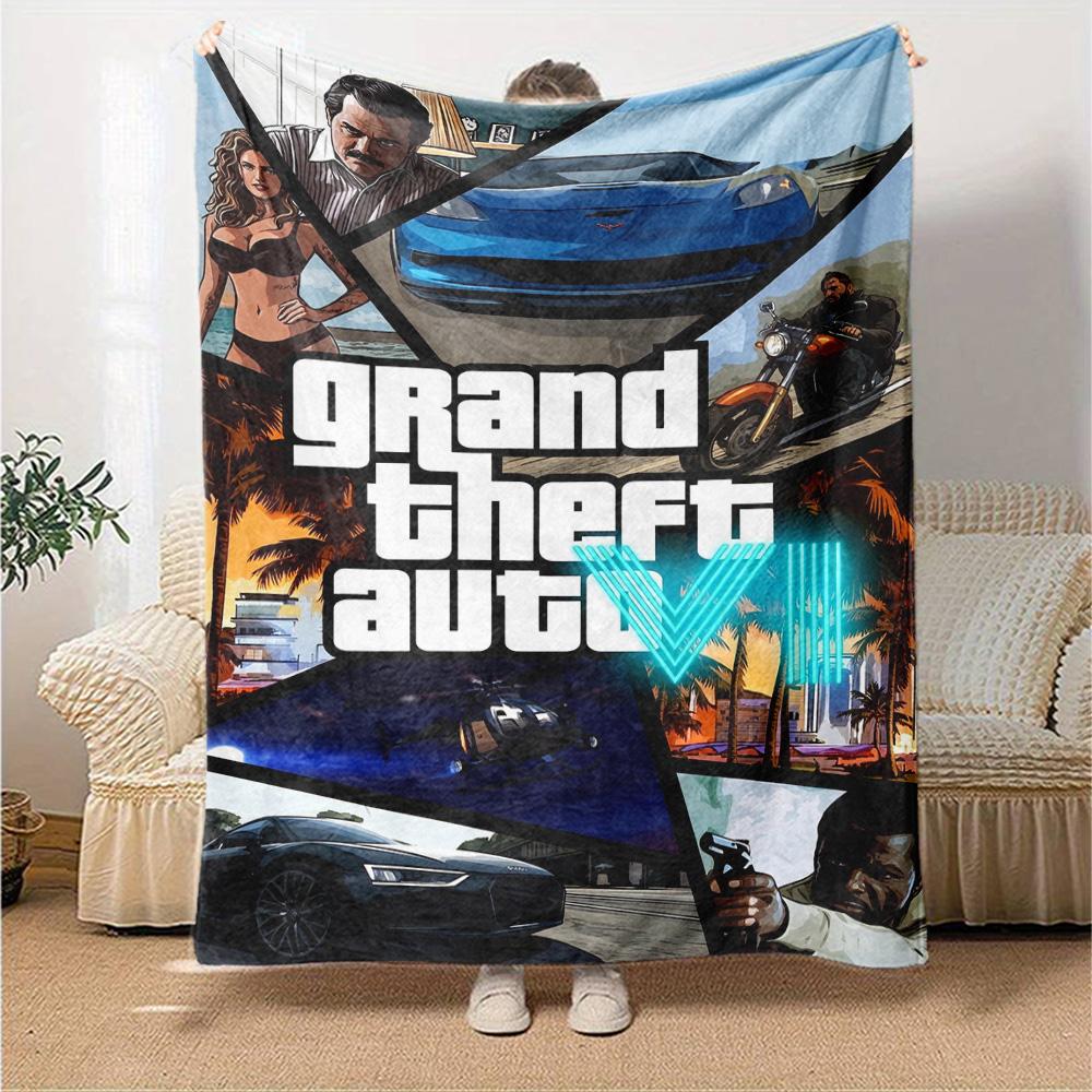 Gta Blanket Ultra-Soft Great for Couch Office Bed for All Seasons Warmthful Decor Gifts For Family Or Friends