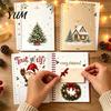 Christmas Themed Card Keeper Gift Book, 8x6 Inch Spiral Bound Holiday Keepsake Booklet, Greeting Collector Album Merry Organizer for Xmas Party
