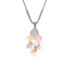 Luxury New Color Oil Geometric Petal Braided Rope Long Pendant, Women's Personality Versatile Flower Long Necklace