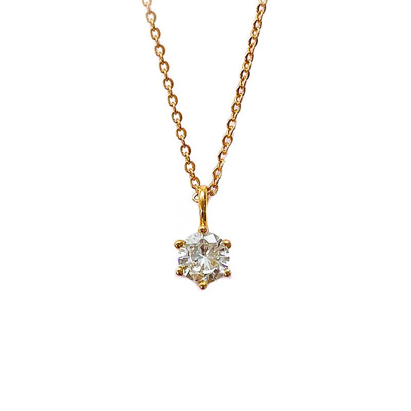 Корейское простое ожерелье из титановой стали с подвеской из циркония - универсальная, изысканная цепочка на ключицу для женщин