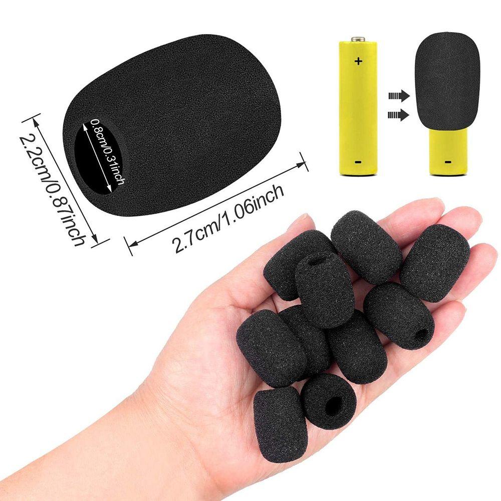 10pcs Windshied Protector Headset Foam Microphone Cover Replacement Mini Sponge