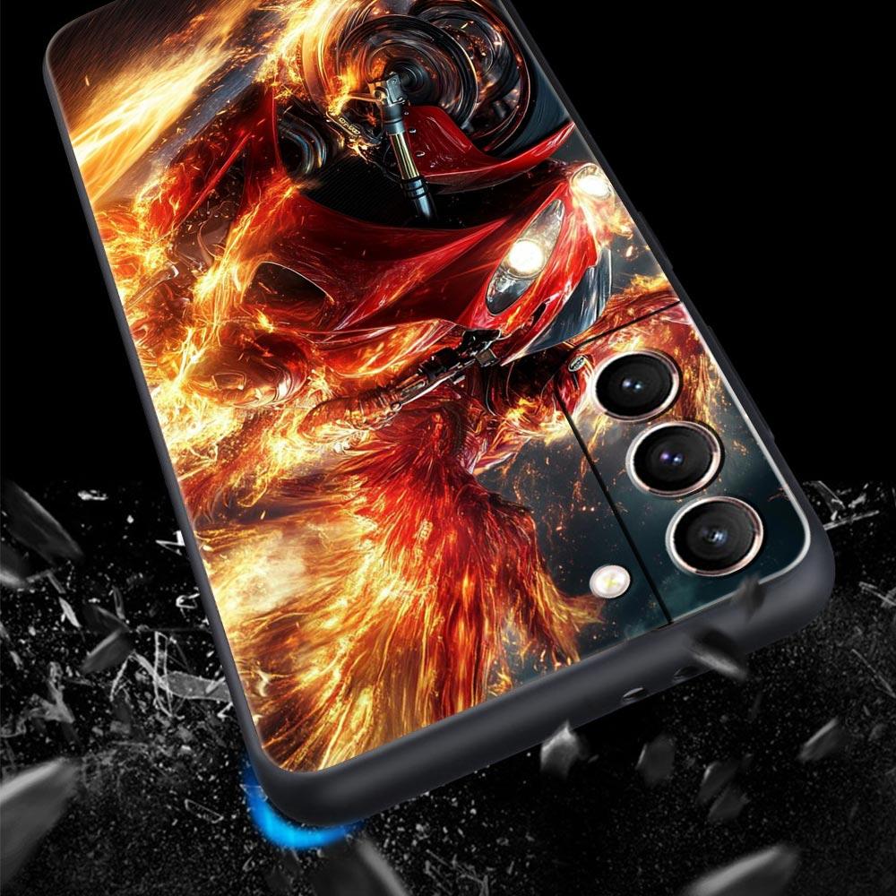 Чехол для телефона на мотоцикл для Samsung Galaxy S26 S25 S24 S23 S22 S20 S21 FE Ultra S25 Edge Plus 5G Мягкий ТПУ Чехол Fundas Capas Сумки