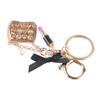 Женский сплав горный хрусталь брелок изысканный милый бант сумочка помада форма кулон брелок
