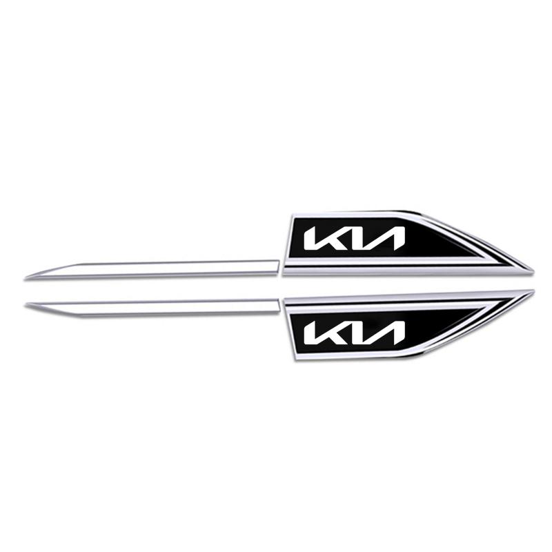 BKPVCT1 Metal Alloy Car Door Fender Blade Decal Badge Car Body Protective Sticker Decal For KIA RIO 2 3 4 5 Xline x line Car Accessories