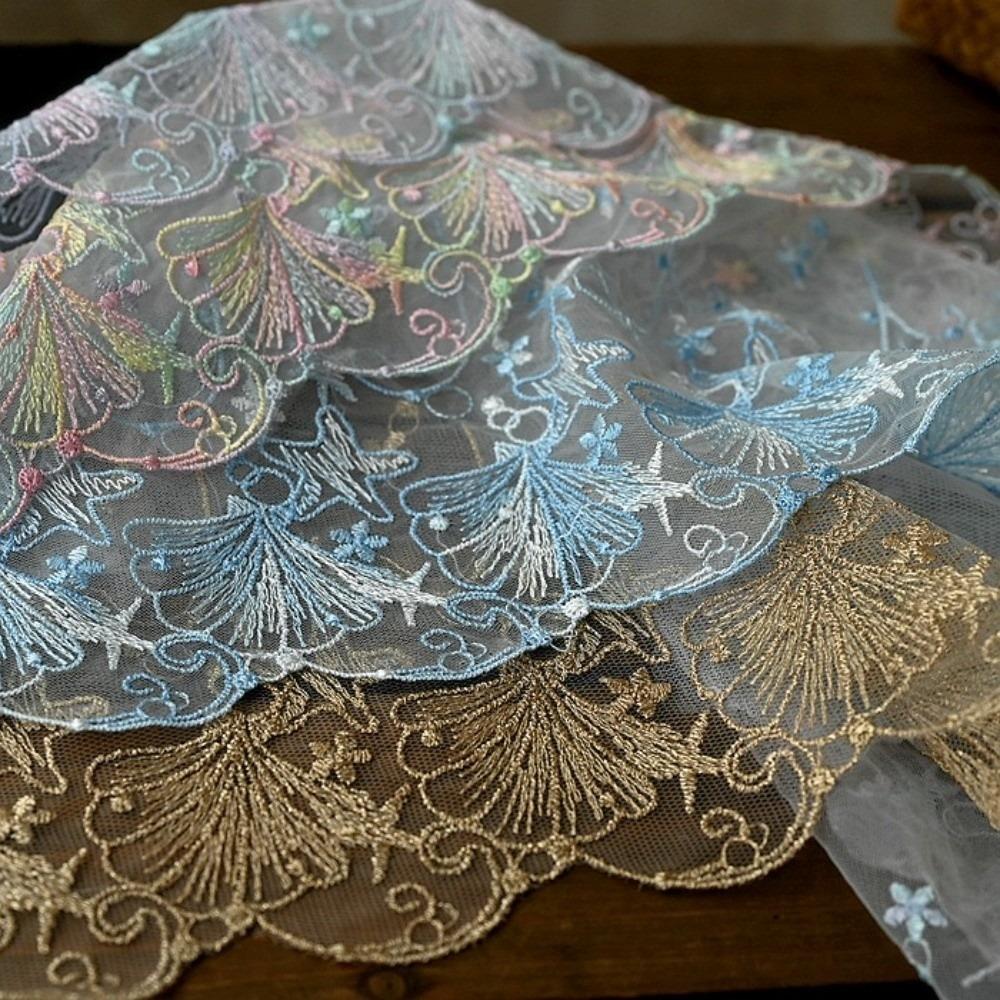 1Yard/Lot Shell Embroidery Floral Embroidery Lace Trims DIY Trimmings Lace Trim Fabric