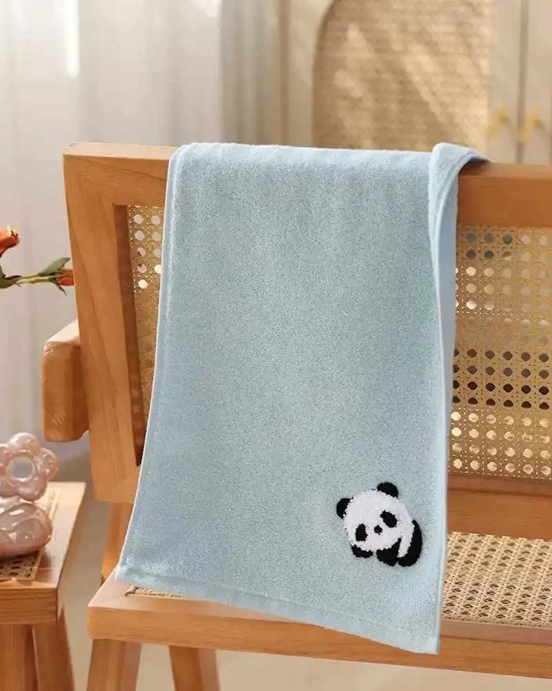 Cartoon Panda Baby Towel Cotton Face Hand Towel for Children Adult Soft Absorbent Kids Shower Washcloth Bath Towel 50x25cm
