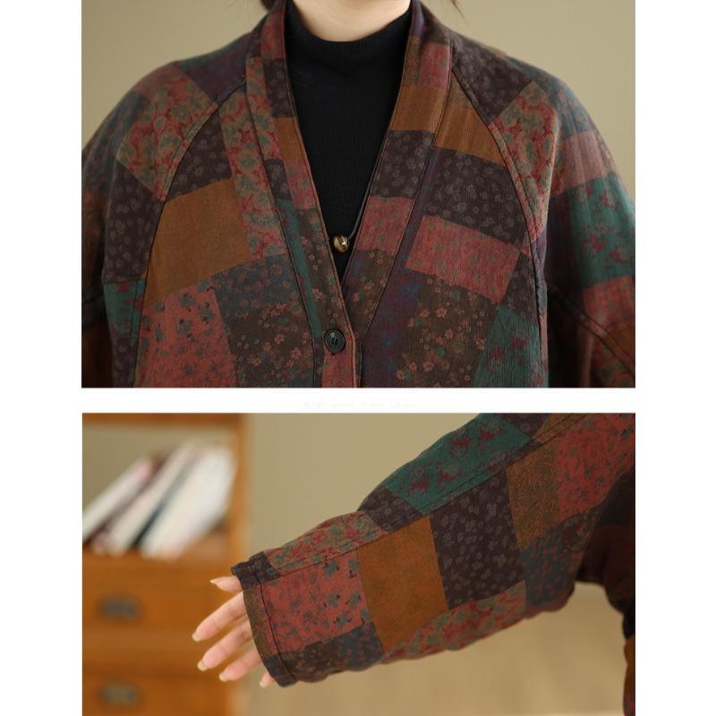 DIMANAF Новое Женское Пальто Большого Размера Осень Зима Базовые Куртки с Длинным Рукавом Винтажная Повседневная Свободная Верхняя Одежда