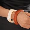 Smudging Resin Bangle Wide Size Retro Hand Ring Unique Irregular Wide Bracelet Lady Girls