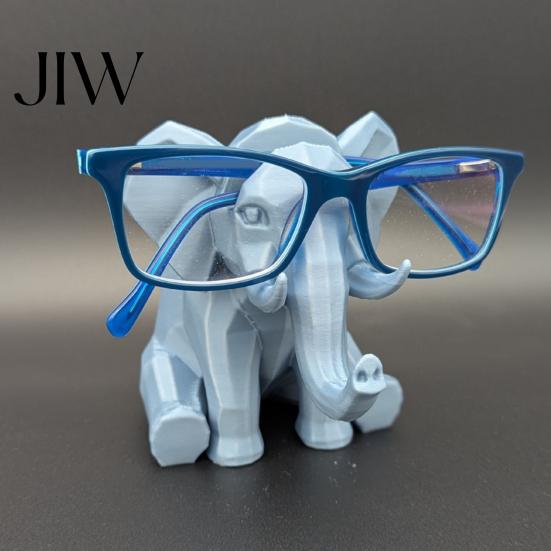 Modern Tabletop Glasses Holder Elephant Shape Frame, 3D Printed Hand Carved Decorative Frame Holder, Ornament for Home Office Desk Stylish