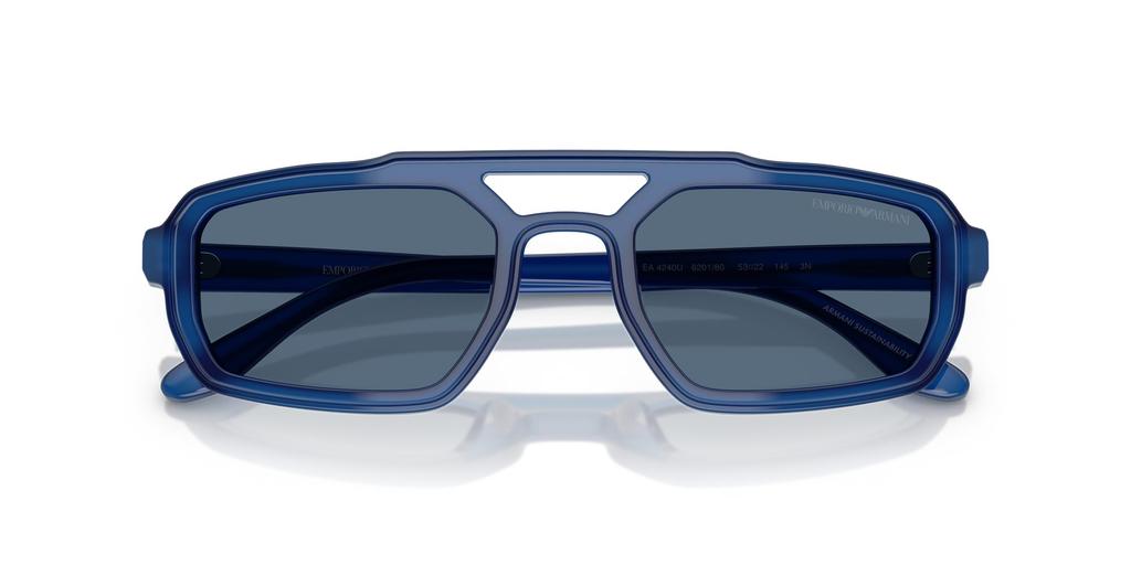 Солнцезащитные очки 0EA4240U SHINY OPAL BLUE 53 [Emporio Armani]