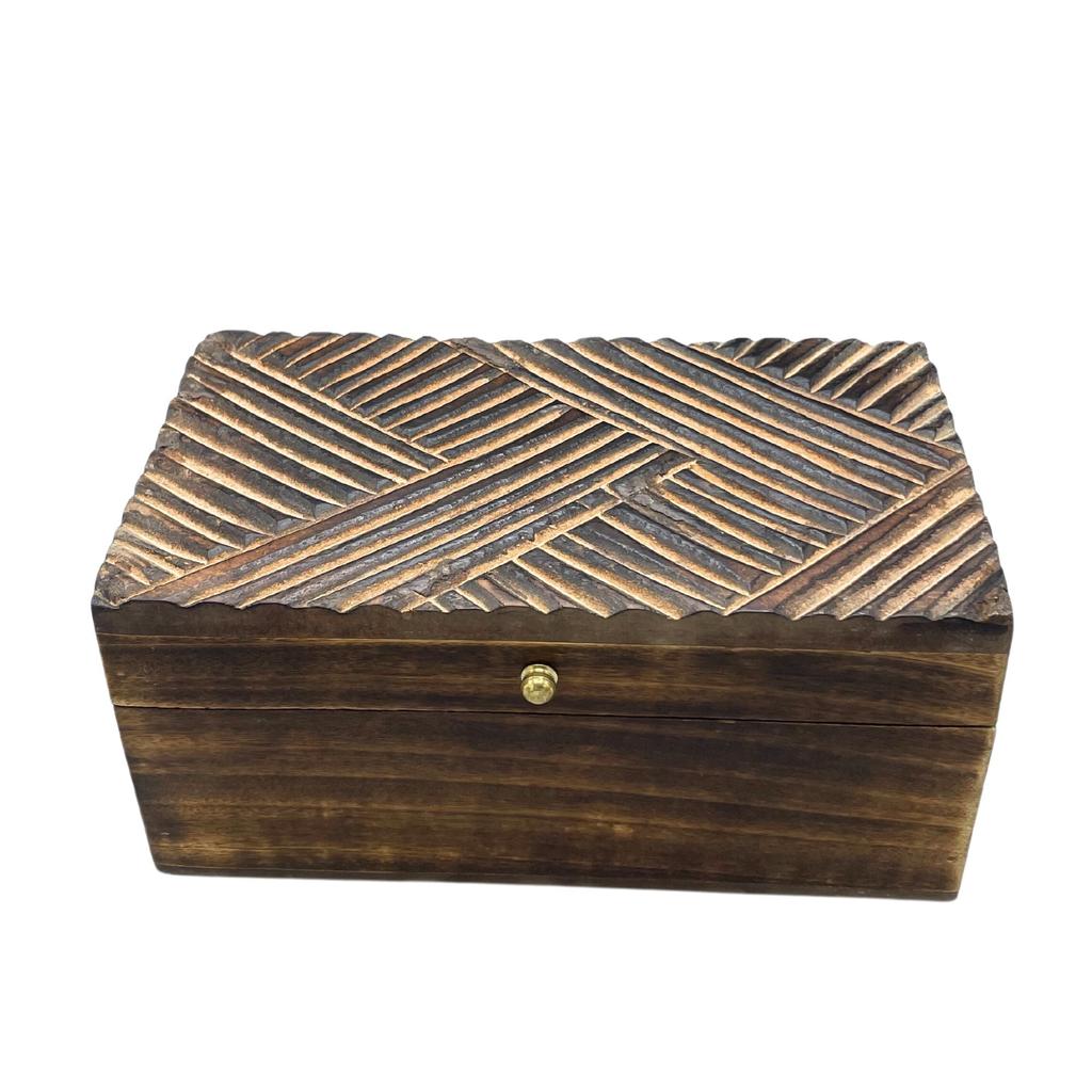 Multipurpose Storage Box Vintage Antique Lines 22x12x10cm