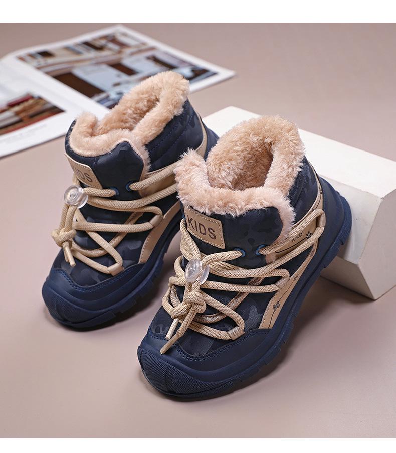 Зимние теплые высокие сноубутсы для детей - Модные и универсальные для использования на открытом воздухе