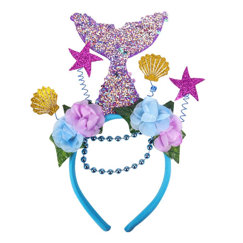 Русалочка вечеринка сувенир для детей фото очки/татуировки наклейки/повязка на голову/хлопающий круг игрушка девочка день рождения подарок декор для детского душа
