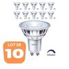 Set of 10 GU10 5.5W LED Bulbs (EQ. 50W) 4000K 38° Dimmable
