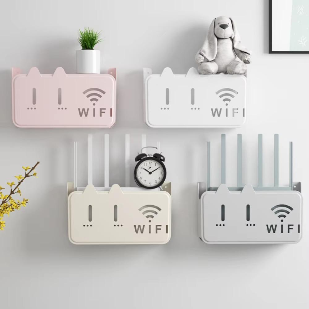 Настенный беспроводной ящик для хранения WiFi с выемкой, полые стеллажи для хранения маршрутизаторов, телевизионные приставки для гостиной, бытовые принадлежности