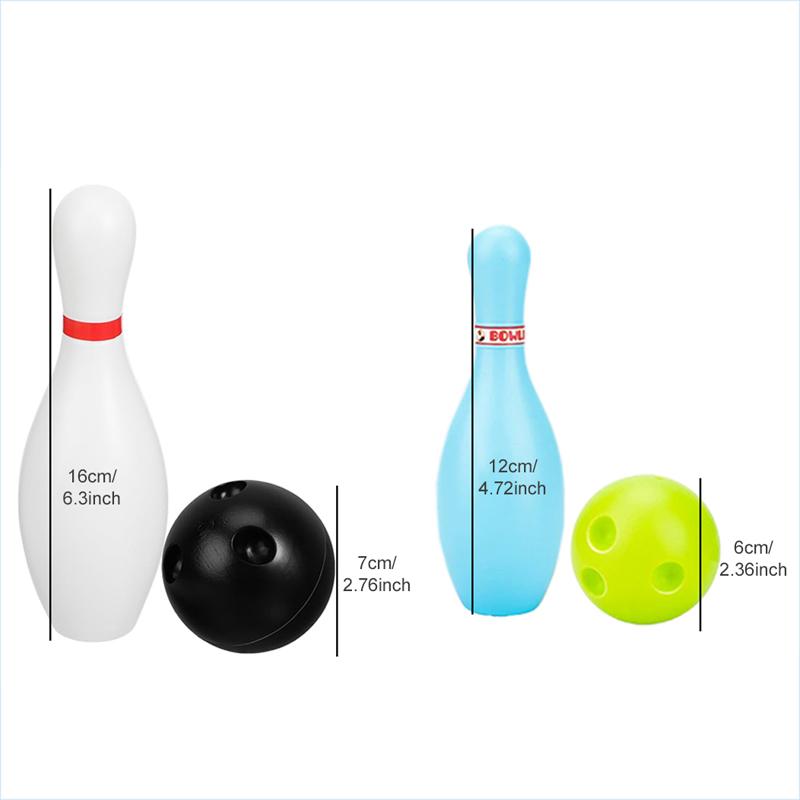 Mini Bowling Set Color/white Bowling Games Party Favors Gifts Summer Outdoor Sports Indoor Exercise Ball Gutterball Funny TMZ