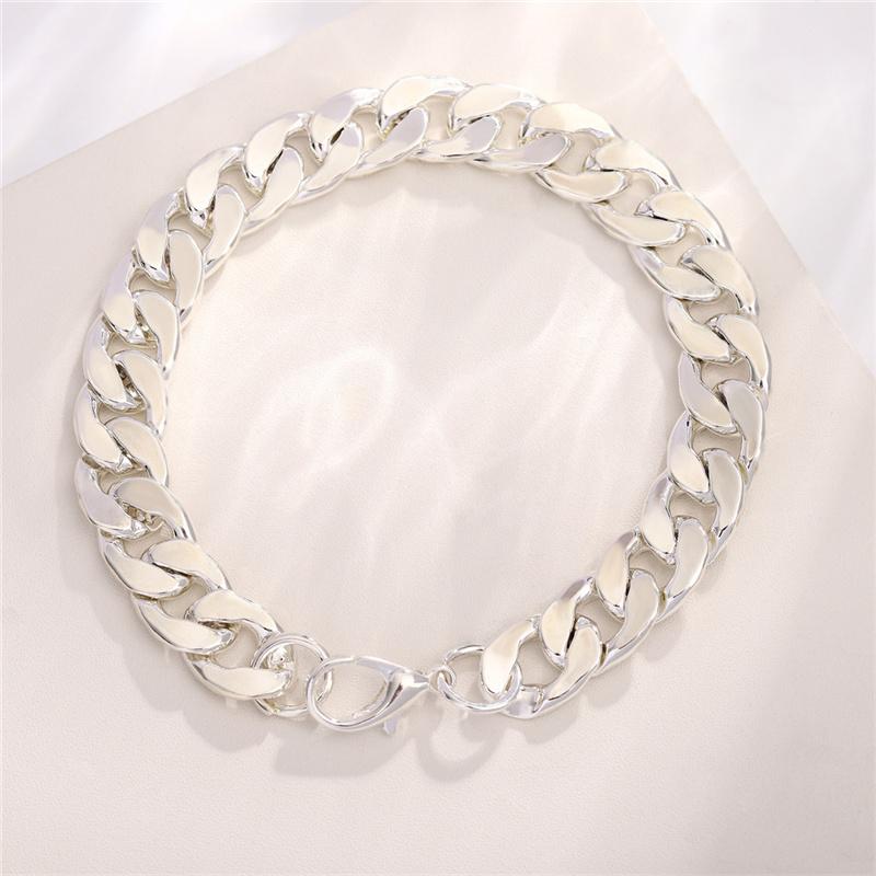 Personalized Hip Hop Fashion Titanium Steel Women's Bracelet Wristband Cuban Chain Accessories