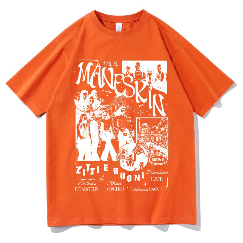 Italian Rock Band Unisexeskin T Shirt Music Album Print T Shirt Unisex Women Retro Hip Hop Oversized Tshirts Harajuku Cool Streetwear