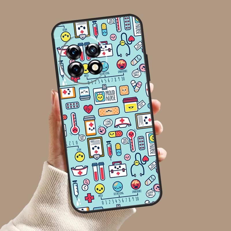 Мультяшный чехол Доктор Медсестра для OnePlus 12R 10R 9R 10T 8T 8 9 10 Pro 11 12 OnePlus Nord CE 2 3 Lite N10 N20