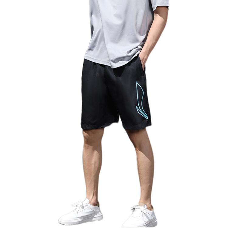 Li Ning Спортивная жизнь Коллекция Повседневные шорты Мужские Прохладные и освежающие Черные YKSU103-2