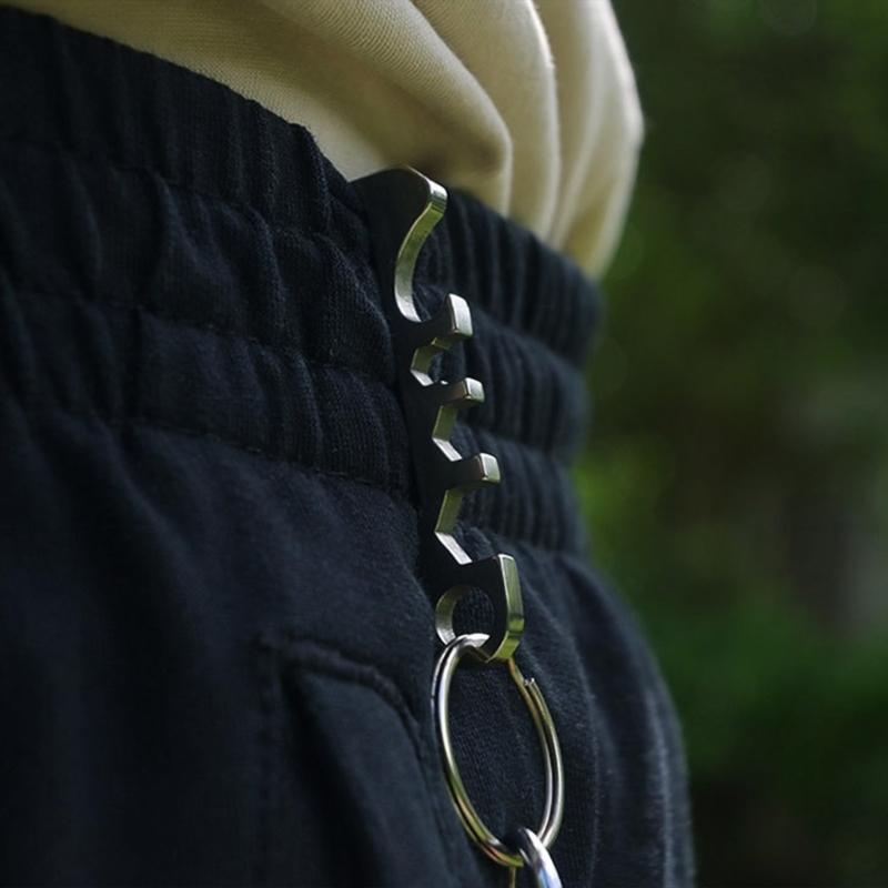 Ergonomic Outdoor Edcs Carabiner Tool Kit Wrench 200kg Bearing Alloy Construction For Backpackers And Survivalists