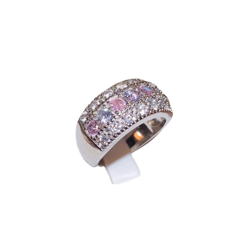 Best-selling Bohemian ring for women, featuring fire-colored zircon and colored diamonds