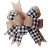 Christmas Black And Red Checkered Bow,Checkered Bow, Suitable For Wreaths And Kitchen Decorations (9.5 X 13 Inches).