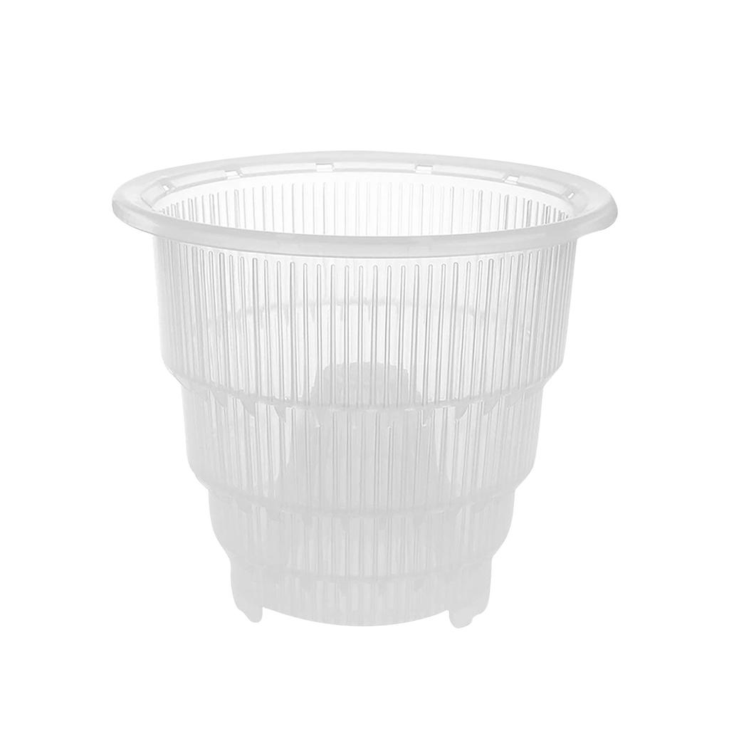 Круглый прозрачный пластиковый горшок для орхидей с отверстиями Прозрачный цветочный горшок с суккулентами