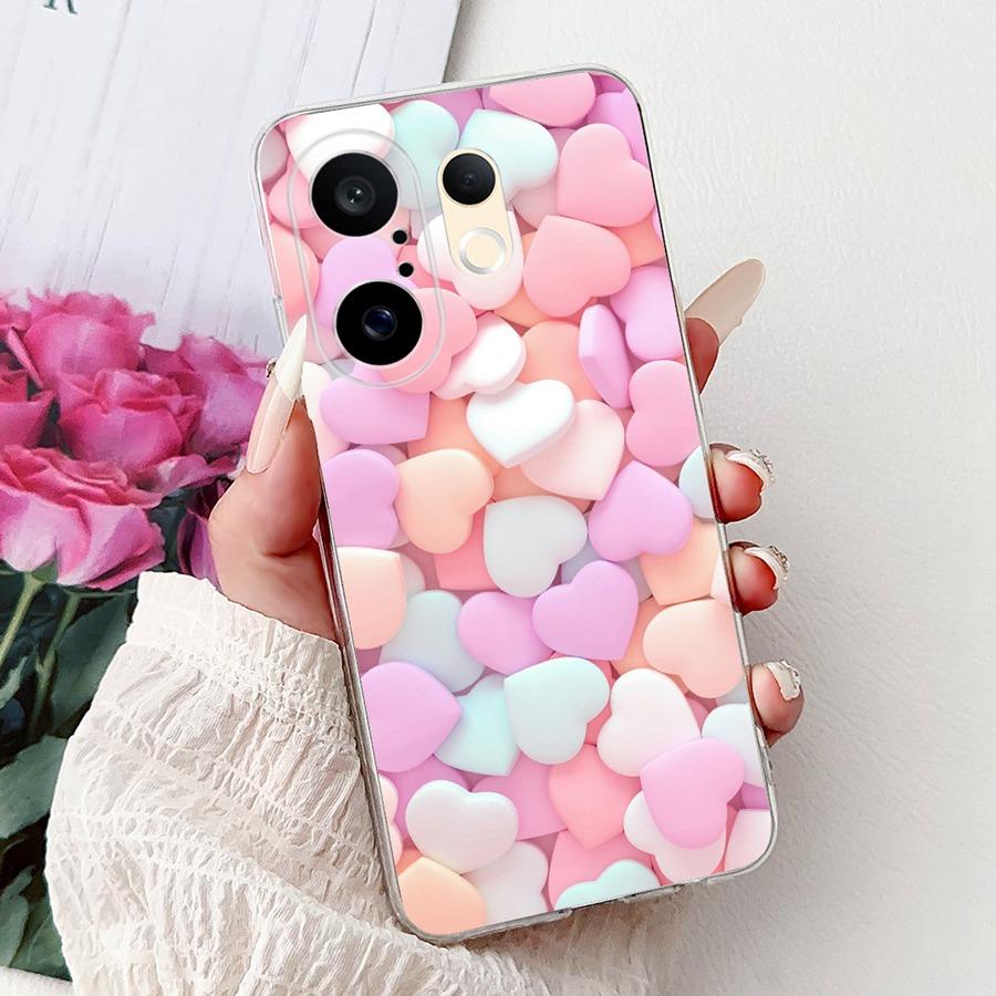 Back Cover For Vivo X200 FE Cases flower Painted Silicone Cover Cases For Vivo S30 Pro Mini X200FE Soft Funda Cool Bumper Coque