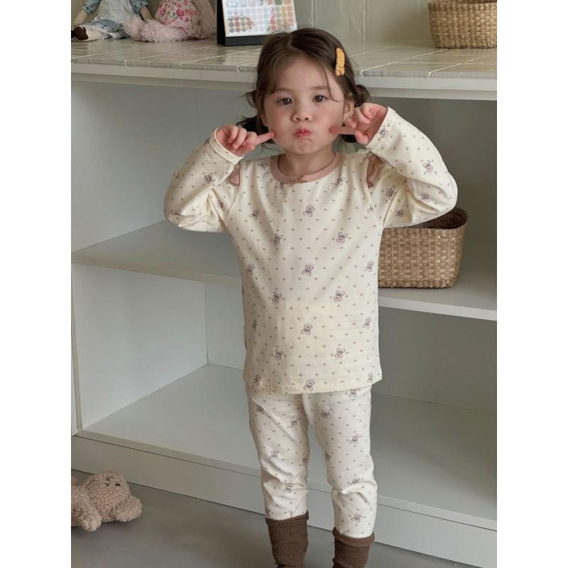 Kids Cotton Underwear Set Cartoon Sleepwear Boys Girls Pajamas