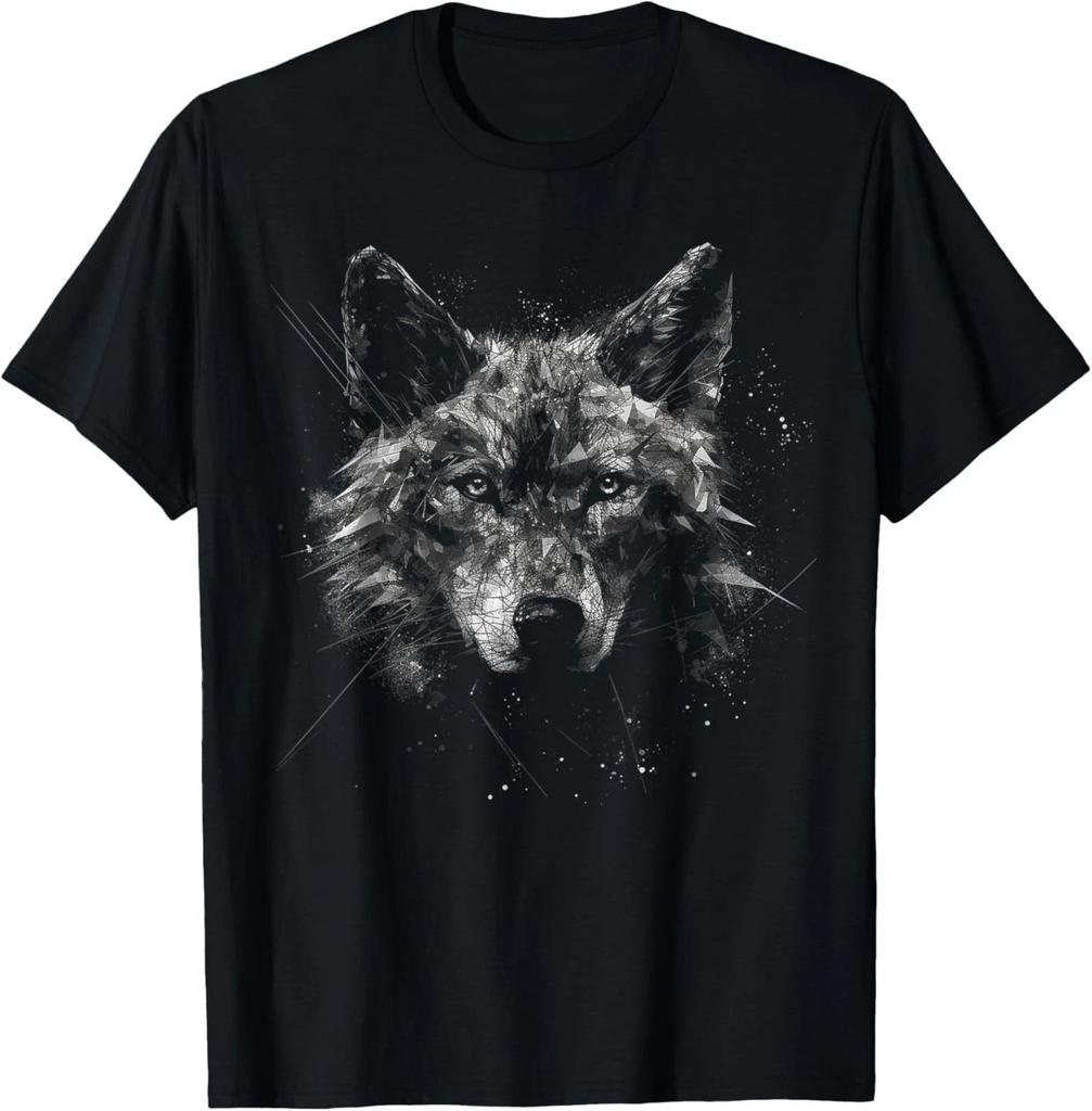 Wolf Art - Animal Lover Motif Wolf T-Shirt