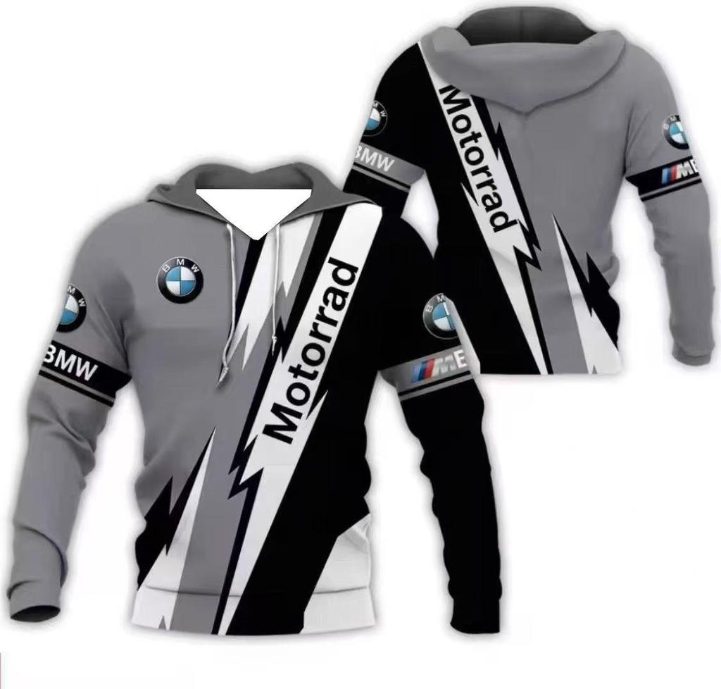 YYW Men's Quick-Dry Motorcycle Team Hoodie - Breathable Autumn/Winter Round Neck Sweatshirt