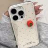 Красный в горошек 3D Чехол-помидор для iPhone 16 Pro Max/15/14P Защитная накладка