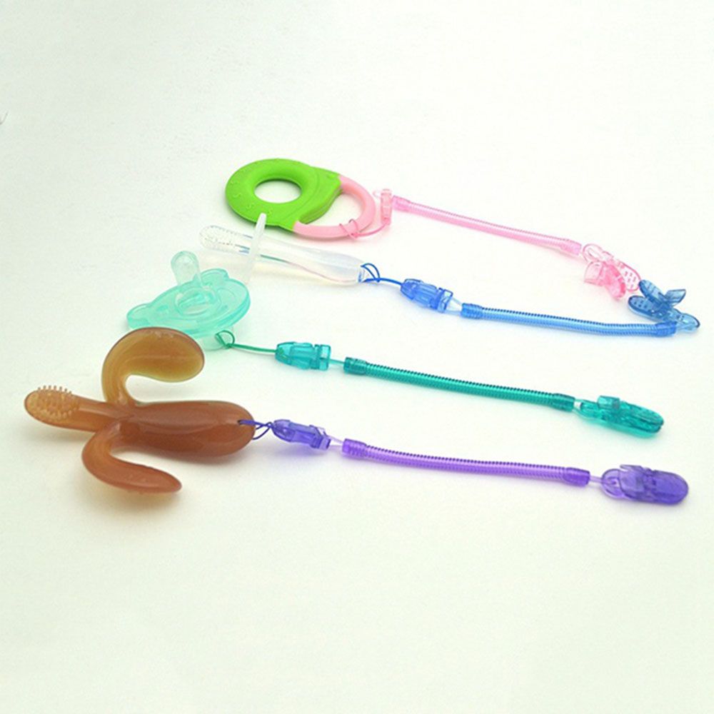 1PC DIY Infant Soother Baby Teething Nipple Strap Pacifier Chain Dummy Clips