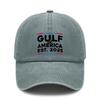 [Vintage Baseball Cap] Gulf Of AMERICA Est. 2025 Print Adjustable Hat Unisex Washed Look Curved Brim Casual Outdoor Sports Daily Wear For Travel
