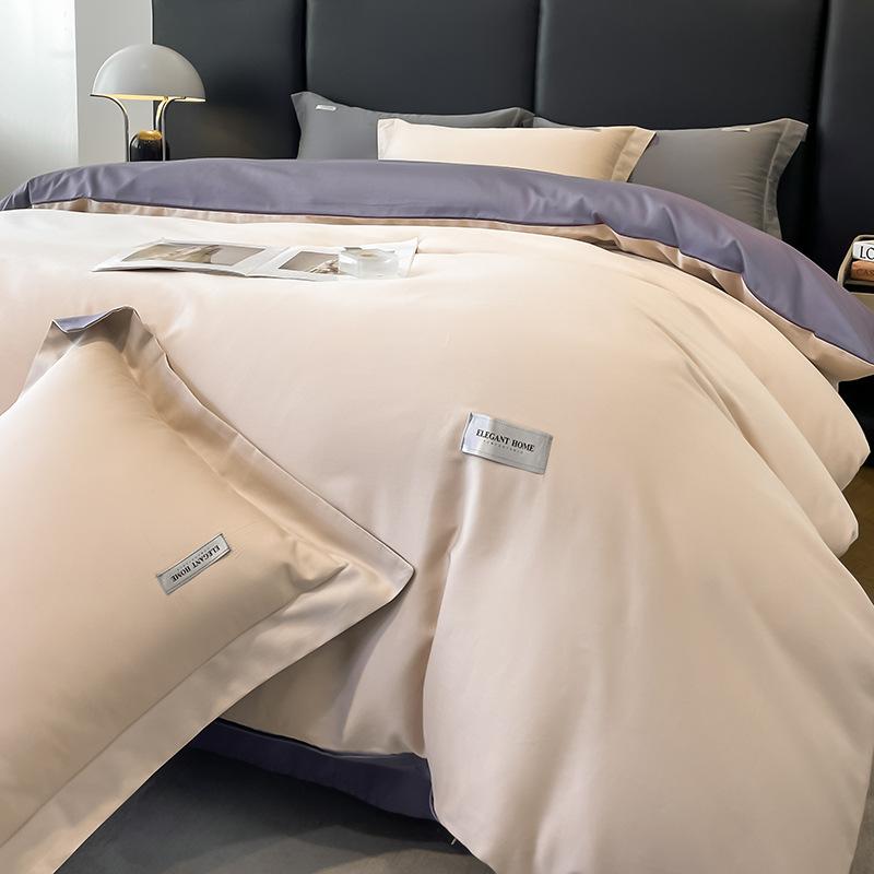 Long-staple Cotton 120 Count Four-piece Set of Pure Cotton Bed Sheets and Duvet Covers, High-end Fitted Sheets, Bed Duvet Covers