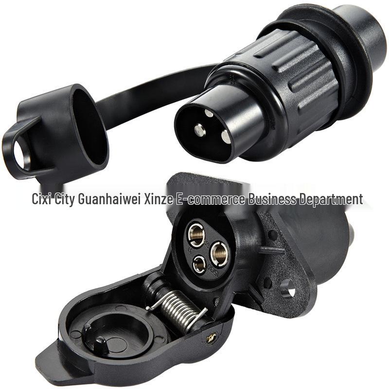 Европейский 3-контактный разъем питания трактора, 3-жильный штекерный разъем для сельскохозяйственной техники