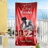 Elvis Presley Personalized Text Beach Towel Soft Durable Quick-Dry Suitable for Swimming Gym Camping Yoga Vacation