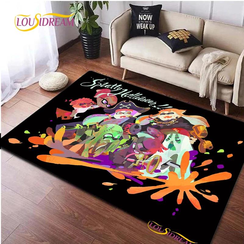 Мультяшный ковер Splatoon для гостиной, спальни, коврики для зоны, нескользящий коврик для пола на кухню, коврик-постер, подарок на день рождения