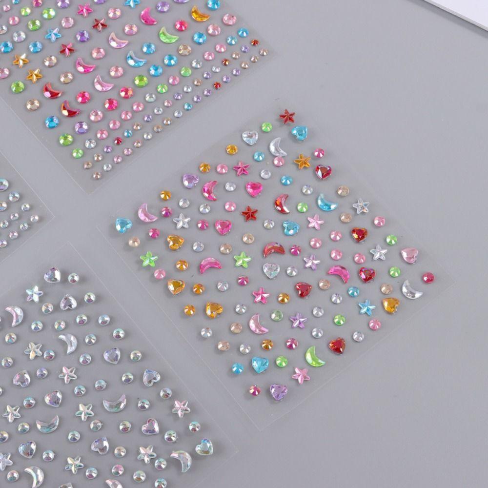 Resin Facial Rhinestone Stickers Glitter Rhinestone Eye Stickers Crystal Forehead Sticker  Party