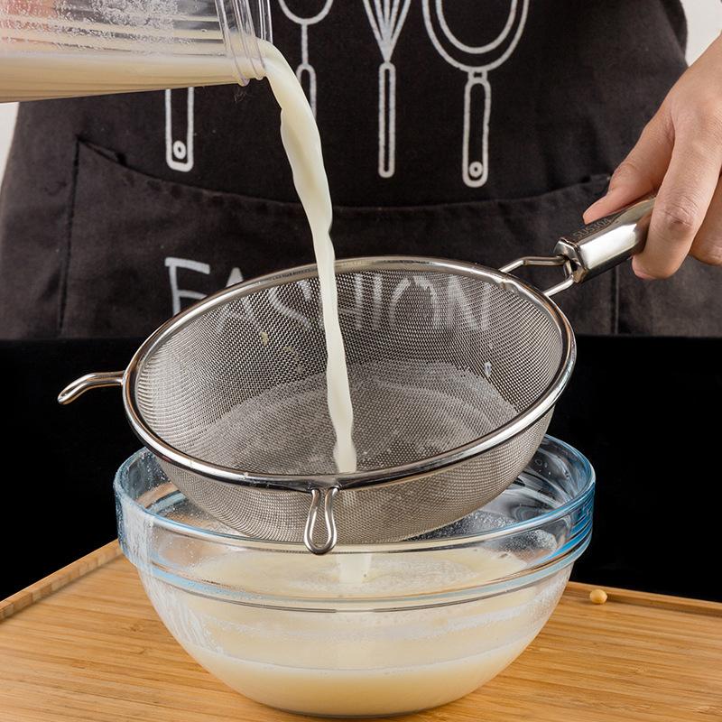 Нержавеющая сталь Сито с мелкой сеткой Дуршлаг Ложка с крючком Для горячего горшка Соевый сок Мука Сито Фильтр Совок для жарки Кухонная утварь