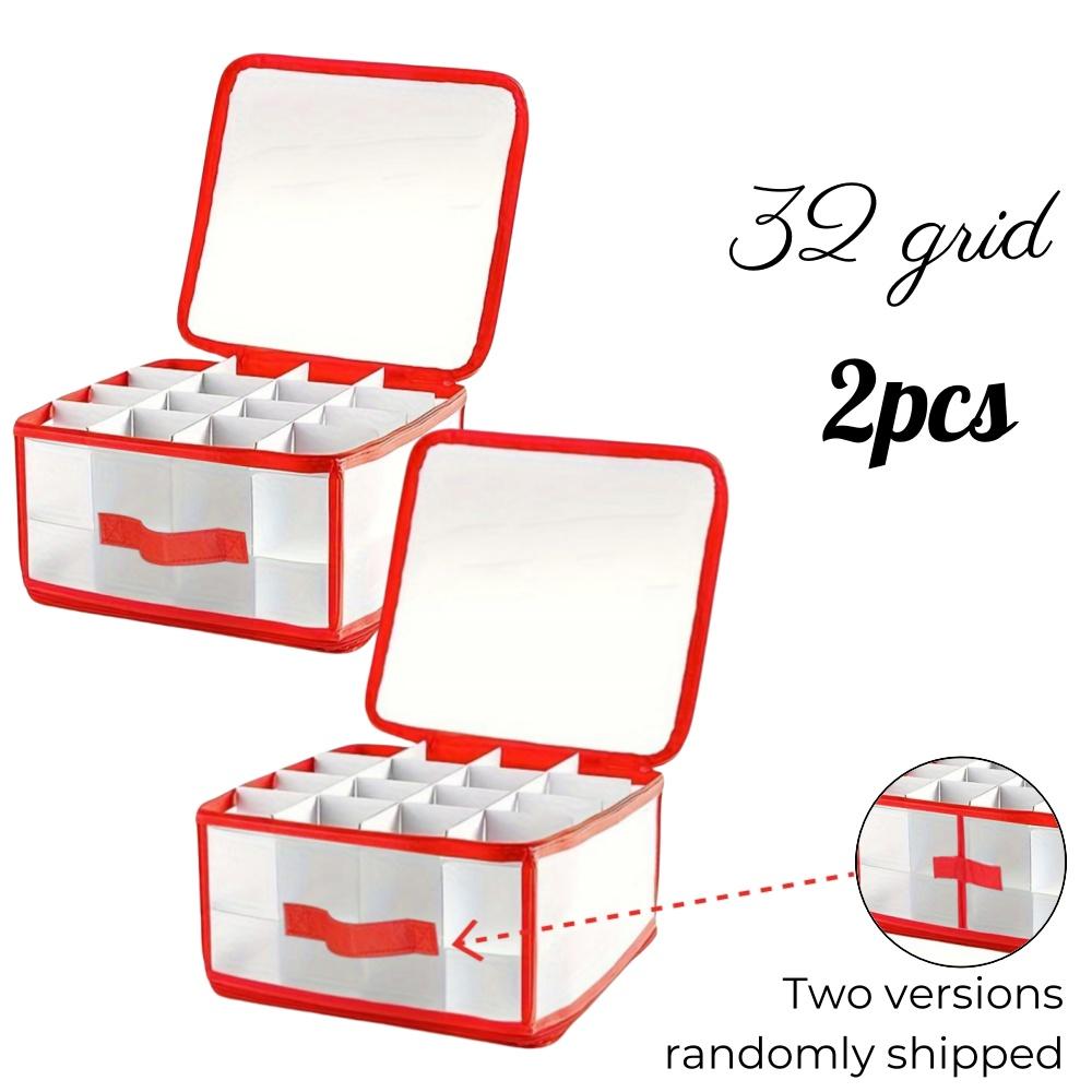 1/2 шт. Коробка для хранения рождественских украшений с ручкой, контейнер для рождественских шаров и декораций, большая сумка, органайзер для праздничных аксессуаров