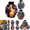 Vibrant And Comfortable Demon Slayer 3d Printed Couples Hoodies With Long Sleeves