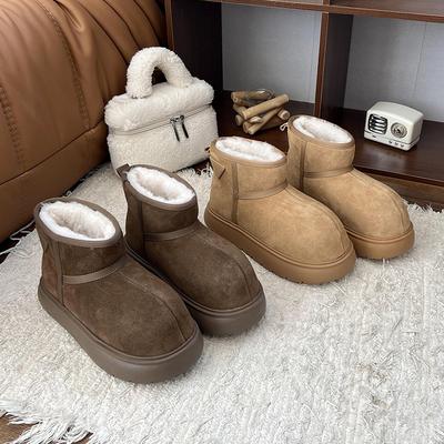 [Фанфна] Осень и зима популярные женские корейские милые супер мэри короткие ботинки бархатные теплые хлопковые ботинки