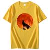 Wolf Moon Funny Shirts Graphic Tee Fashion For Unisex Tops  Tshirt New Arrival Goods High Quality Short Sleeve Tee Cotton Tshirt