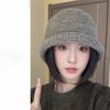 Осень и Зима Новый Стиль Ручной Вязки Толстая Шерстяная Завитая Шапка Рыбака Повседневная Однотонная Шляпа-Ведро для Женщин